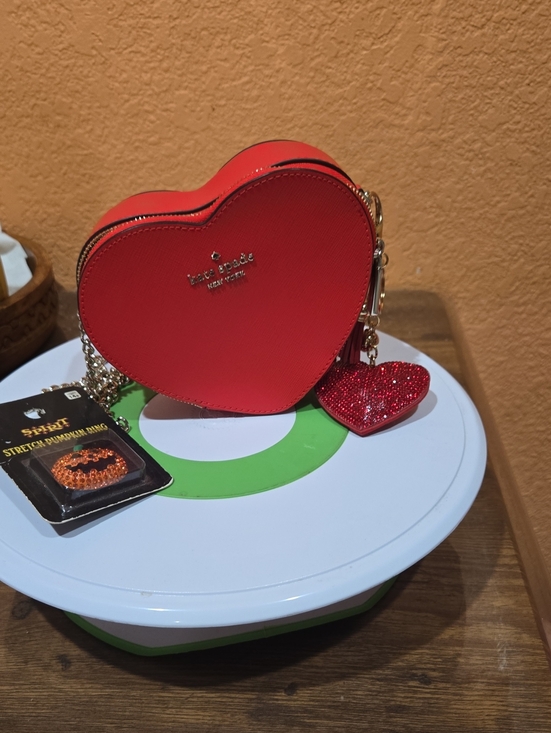 kate spade Handbags - kate spade Red Heart-Shaped Mini Crossbody with Charm